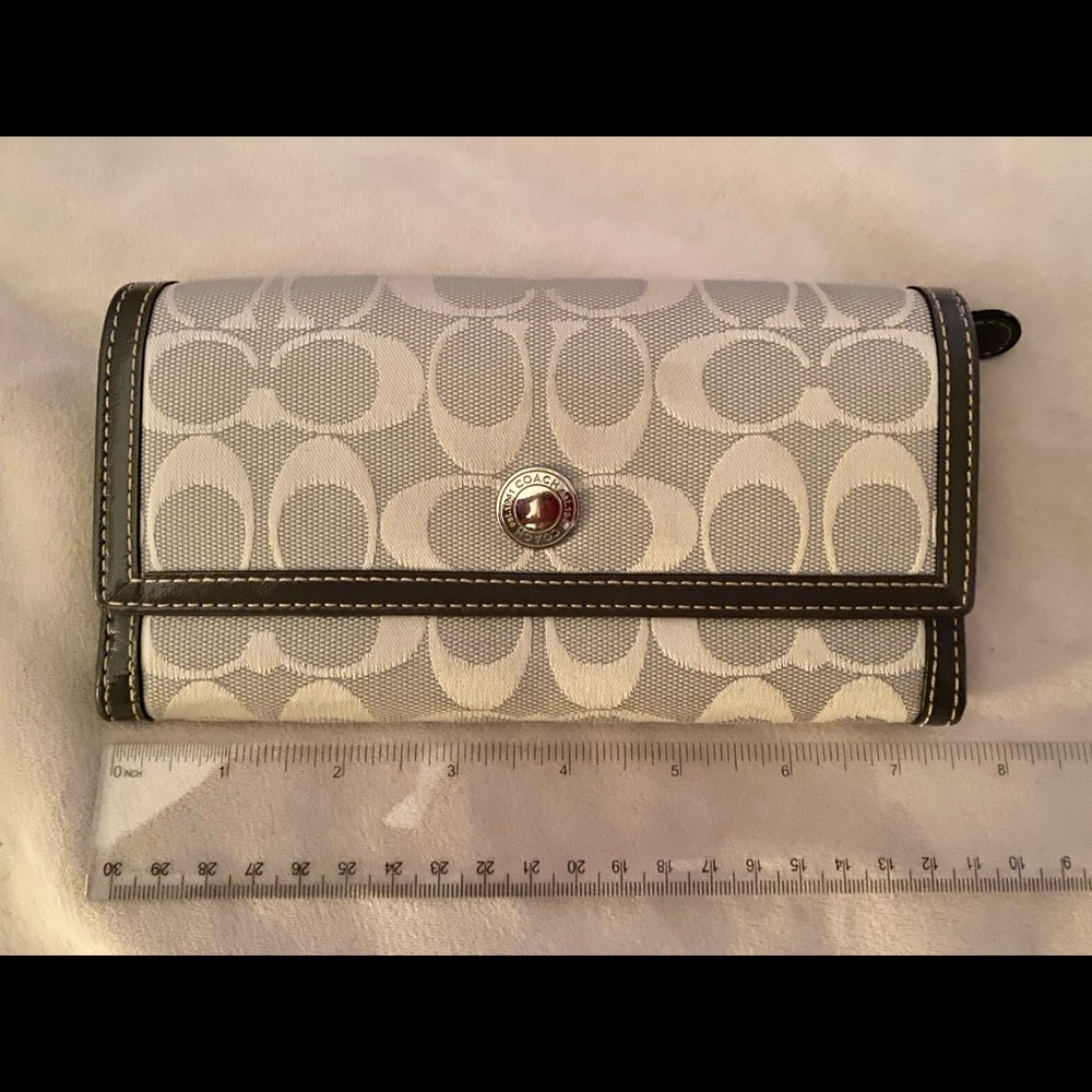 Coach Trifold Canvas Wallet